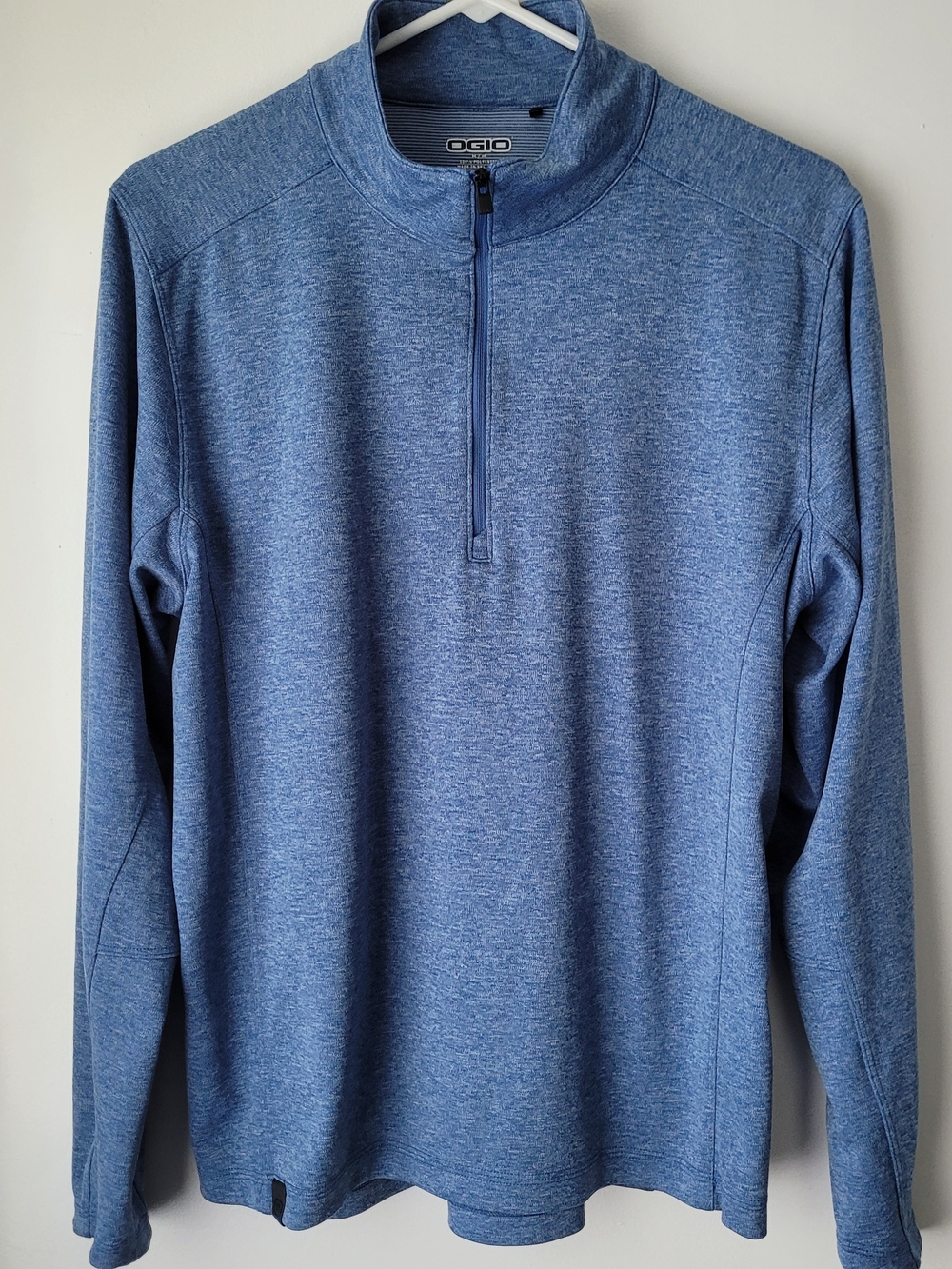 OGIO Men Optic Blue Pixel 1/4 Zip Pullover Shirt Size M